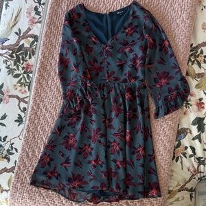 Floral V-Neck Madewell Dress